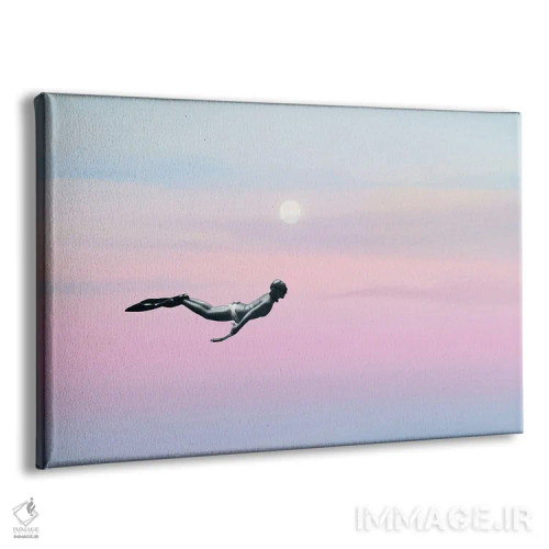 تابلو غواص سورئال در آسمان اثر پیج ترنر - نمای پرسپکتیو محصول