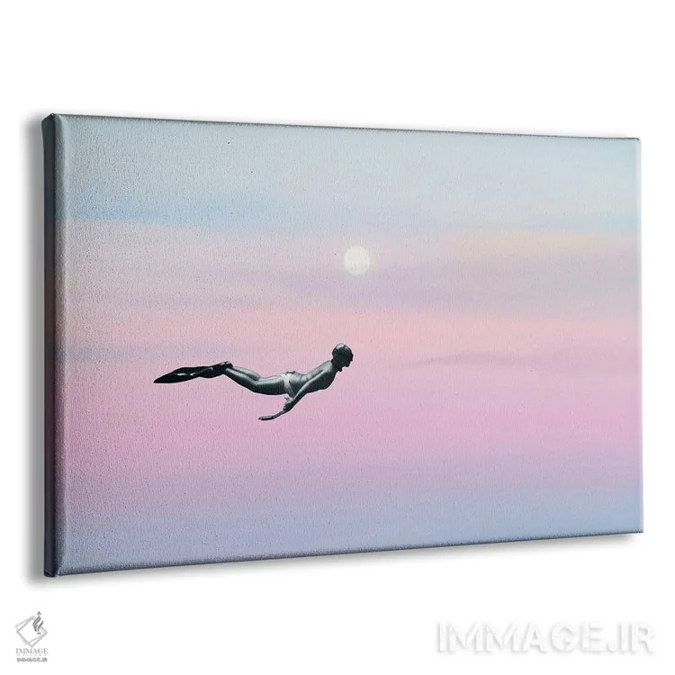 تابلو غواص سورئال در آسمان اثر پیج ترنر - نمای پرسپکتیو محصول