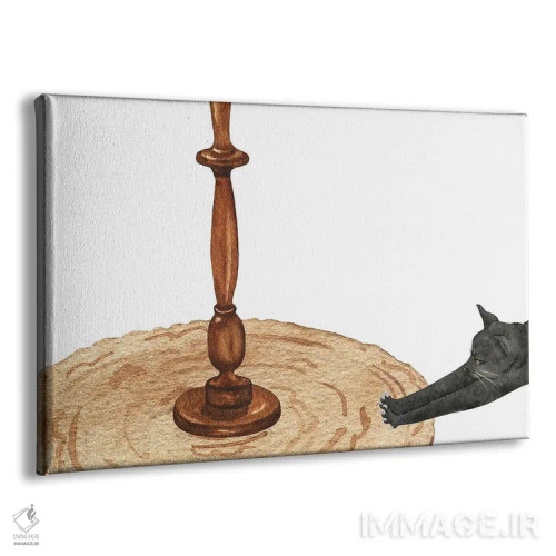 تابلو گربه و چراغ اثر پیج ترنر - نمای پرسپکتیو محصول