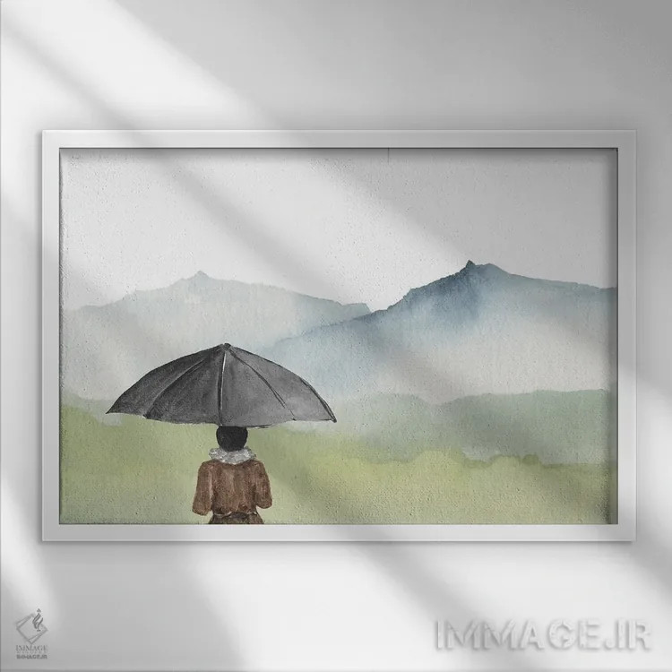 تابلو منظره اثر پیج ترنر - نمای قابدار سفید