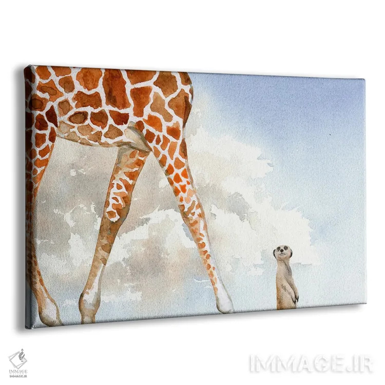 تابلو حیوانات بامزه اثر پیج ترنر - نمای پرسپکتیو محصول