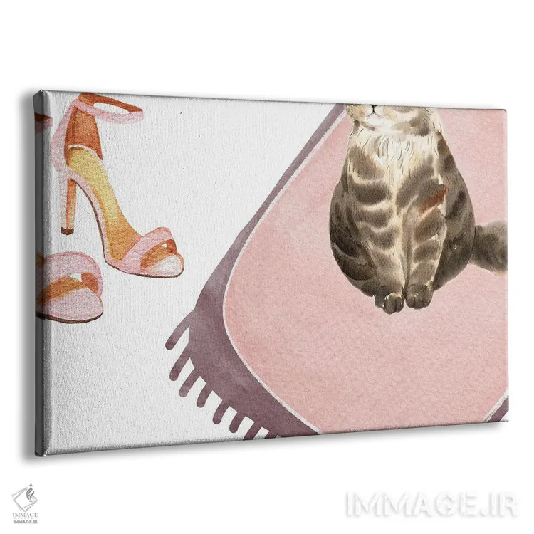 تابلو گربه و کفشها اثر پیج ترنر - نمای پرسپکتیو محصول