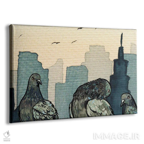 تابلو کبوترها در شهر اثر پیج ترنر - نمای پرسپکتیو محصول