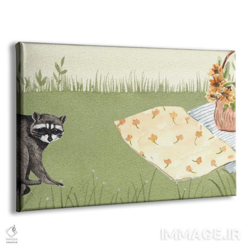 تابلو حیوانات بامزه اثر پیج ترنر - نمای پرسپکتیو محصول