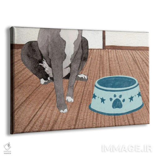 تابلو سگ و کاسهٔ خالی اثر پیج ترنر - نمای پرسپکتیو محصول