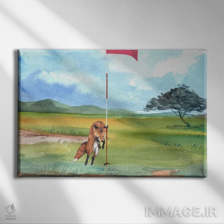 تابلو حیوانات بامزه اثر پیج ترنر - نمای روبهرو روی دیوار