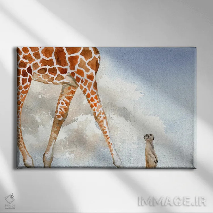 تابلو حیوانات بامزه اثر پیج ترنر - نمای روبهرو روی دیوار