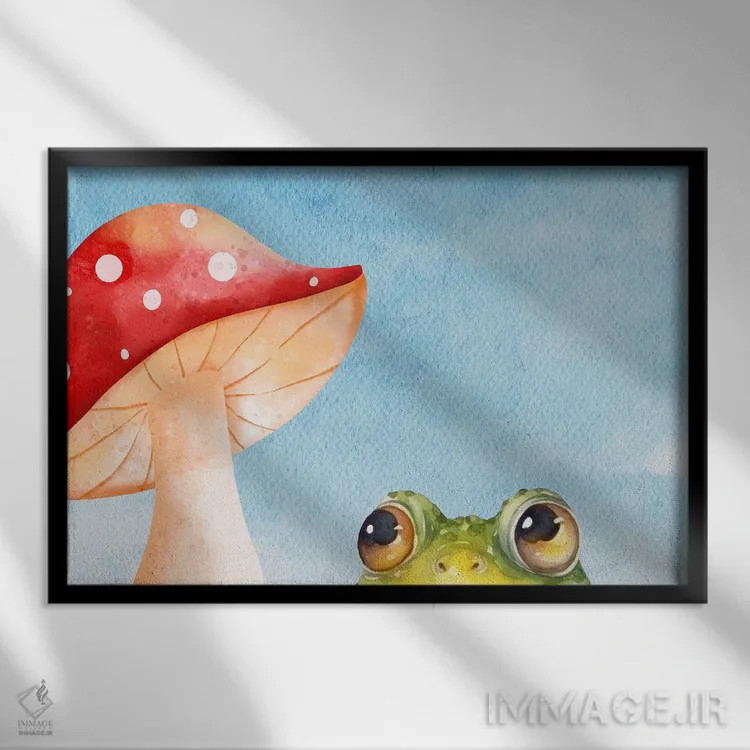 تابلو حیوانات بامزه اثر پیج ترنر - نمای قابدار مشکی