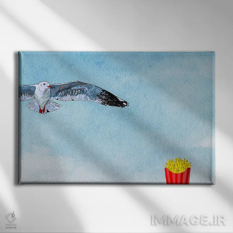 تابلو حیوانات بامزه اثر پیج ترنر - نمای روبهرو روی دیوار