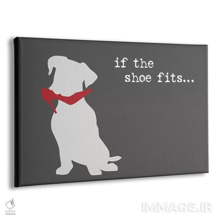 تابلو کفش اندازه است II اثر داگ ایز گود اند کت ایز گود (برند طراحی) - نمای پرسپکتیو محصول