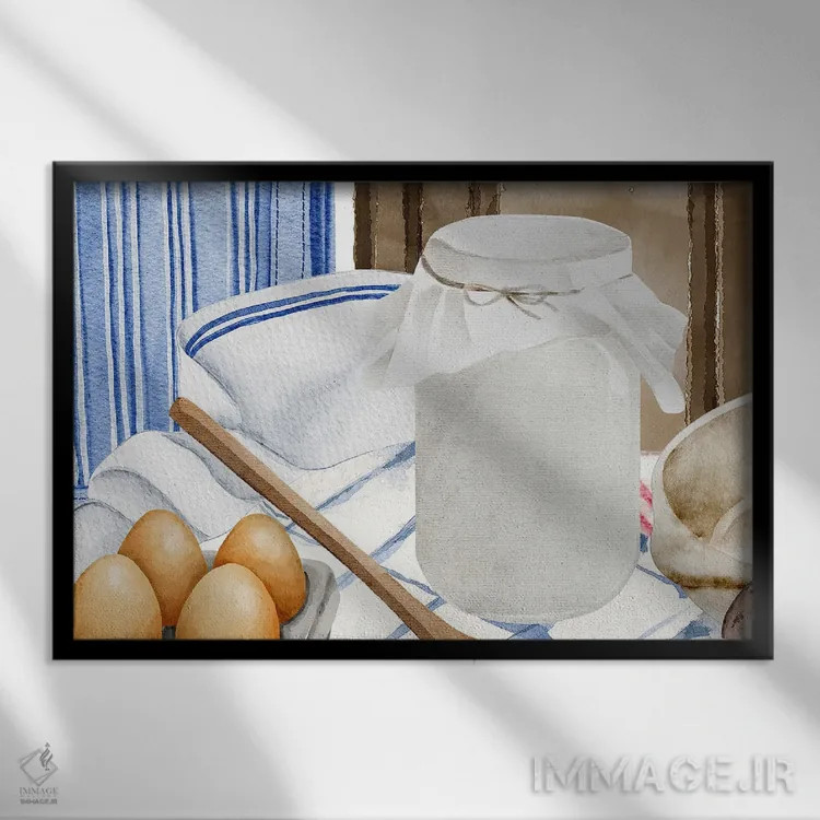 تابلو آمادهسازی برای آشپزی اثر پیج ترنر - نمای قابدار مشکی