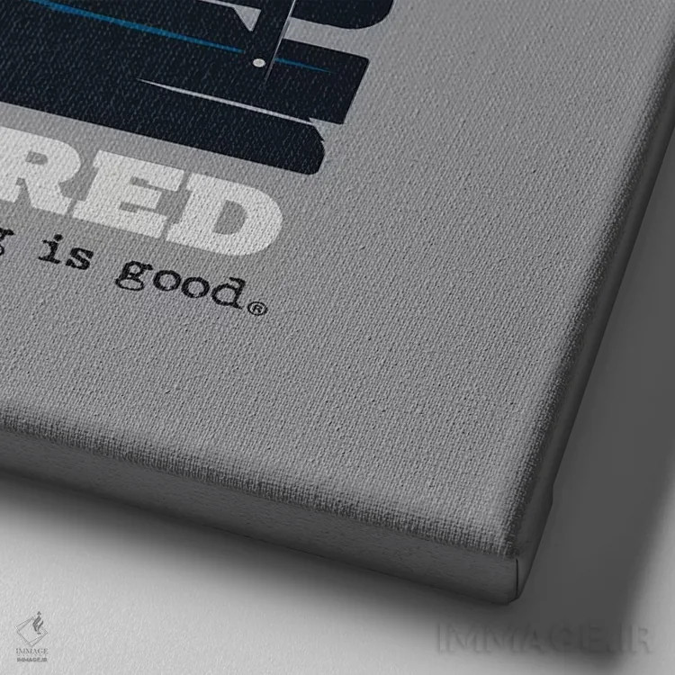 تابلو مکالمه لازم نیست (نیمکت) اثر داگ ایز گود اند کت ایز گود (برند طراحی) - نمای نزدیک بافت بوم