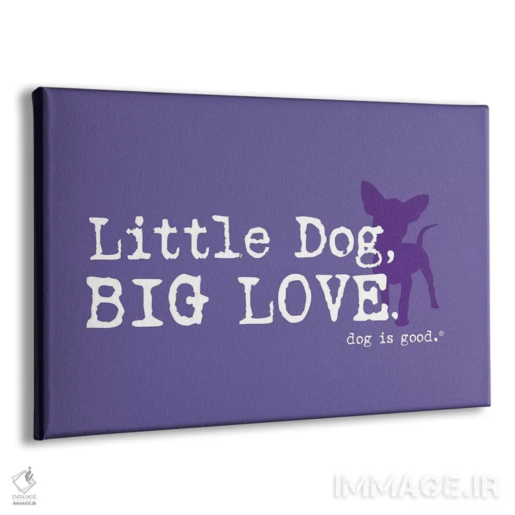 تابلو سگ کوچولو، عشق بزرگ اثر داگ ایز گود اند کت ایز گود (برند طراحی) - نمای پرسپکتیو محصول