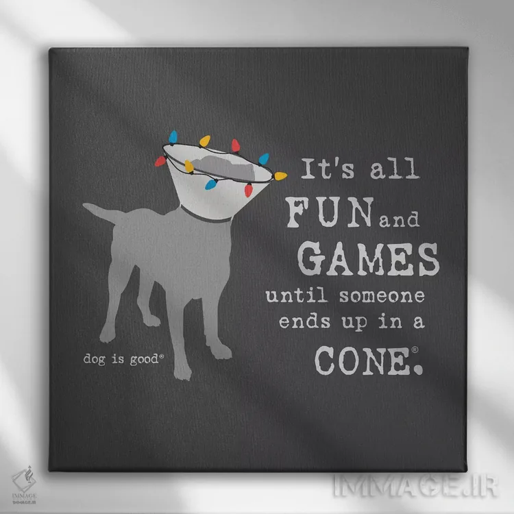 تابلو تفریح و بازی در تعطیلات اثر داگ ایز گود اند کت ایز گود (برند طراحی) - نمای روبهرو روی دیوار