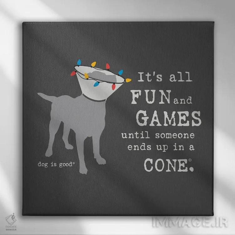تابلو تفریح و بازی در تعطیلات اثر داگ ایز گود اند کت ایز گود (برند طراحی) - نمای روبهرو روی دیوار