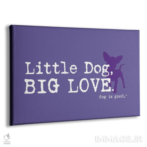 تابلو سگ کوچولو، عشق بزرگ اثر داگ ایز گود اند کت ایز گود (برند طراحی) - نمای پرسپکتیو محصول