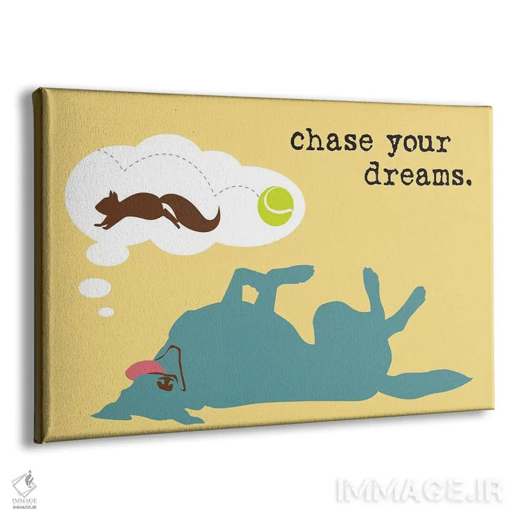 تابلو به دنبال رویاها اثر داگ ایز گود اند کت ایز گود (برند طراحی) - نمای پرسپکتیو محصول
