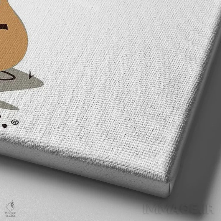 تابلو هیچوقت تنها بازی نکن اثر داگ ایز گود اند کت ایز گود (برند طراحی) - نمای نزدیک بافت بوم