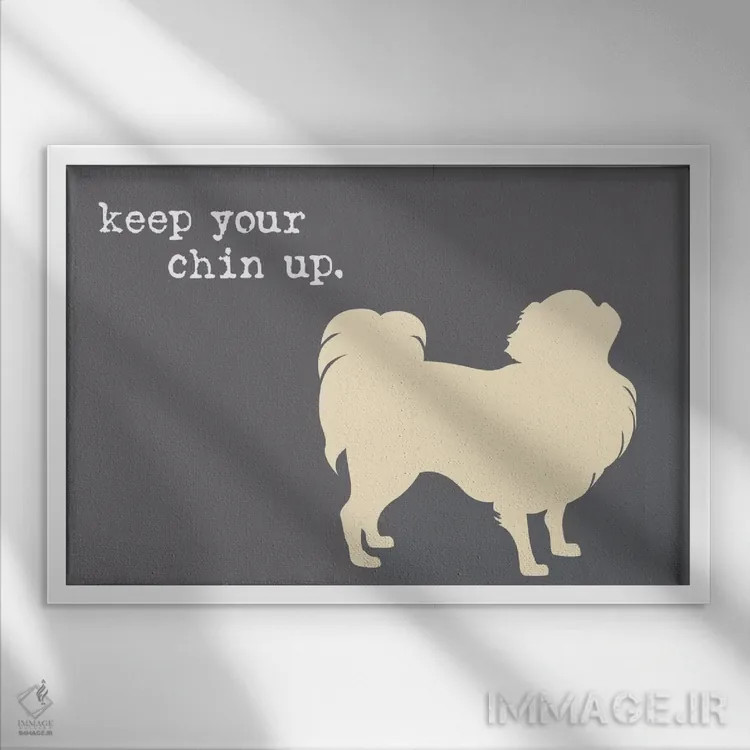 تابلو سرت را بالا بگیر اثر داگ ایز گود اند کت ایز گود (برند طراحی) - نمای قابدار سفید