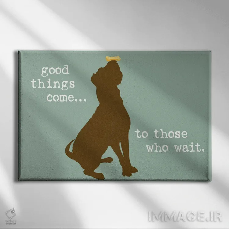 تابلو چیزهای خوب اثر داگ ایز گود اند کت ایز گود (برند طراحی) - نمای روبهرو روی دیوار