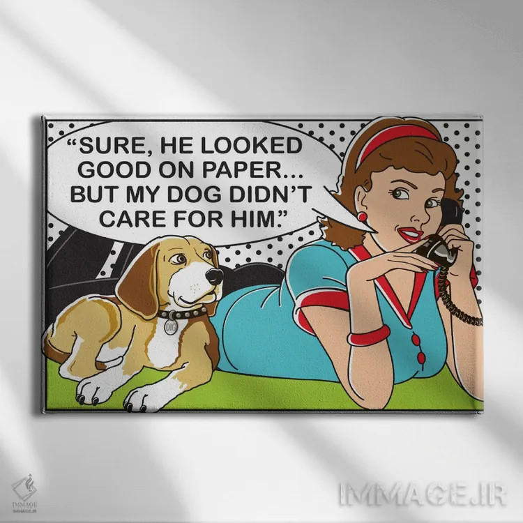 تابلو روی کاغذ خوبه اثر داگ ایز گود اند کت ایز گود (برند طراحی) - نمای روبهرو روی دیوار