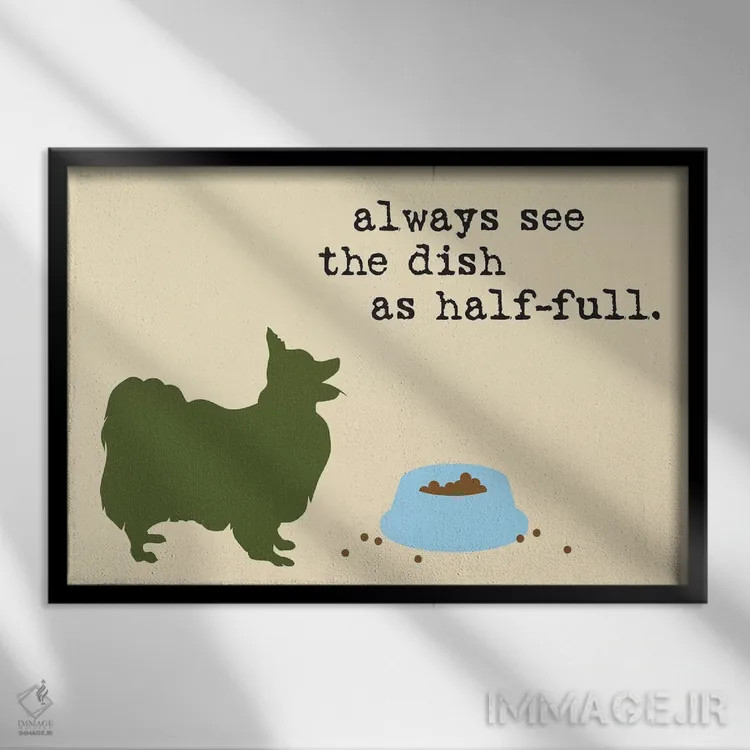 تابلو نیمه پر I اثر داگ ایز گود اند کت ایز گود (برند طراحی) - نمای قابدار مشکی