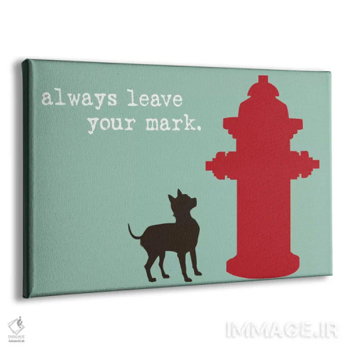 تابلو ردپای خود را بگذار اثر داگ ایز گود اند کت ایز گود (برند طراحی) - نمای پرسپکتیو محصول