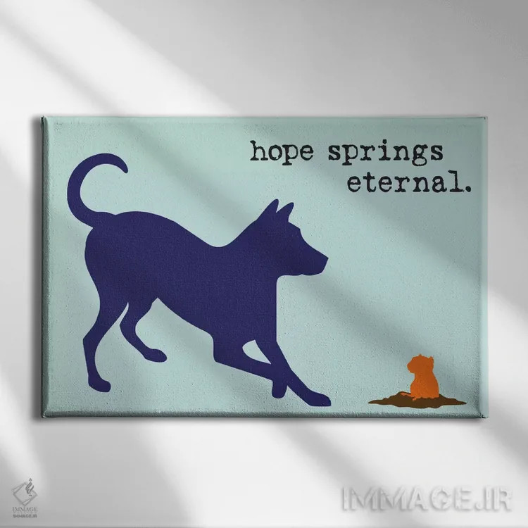 تابلو جوانههای امید اثر داگ ایز گود اند کت ایز گود (برند طراحی) - نمای روبهرو روی دیوار