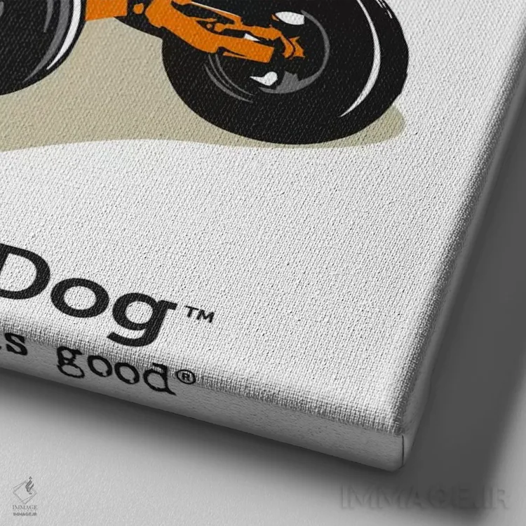 تابلو سبک زندگی من با تراکتور I اثر داگ ایز گود اند کت ایز گود (برند طراحی) - نمای نزدیک بافت بوم