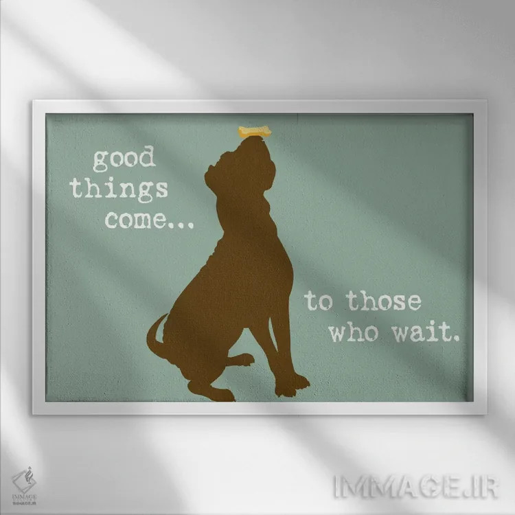 تابلو چیزهای خوب اثر داگ ایز گود اند کت ایز گود (برند طراحی) - نمای قابدار سفید