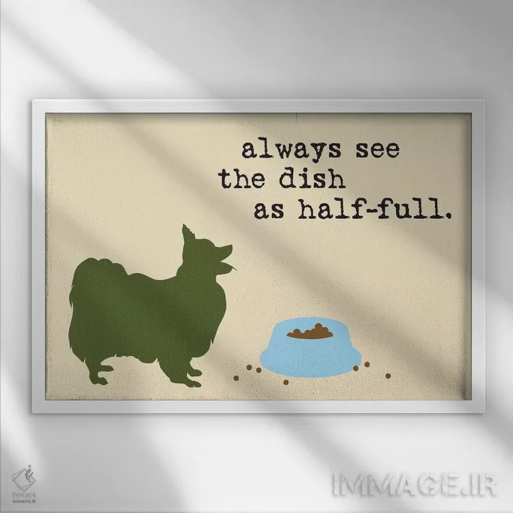 تابلو نیمه پر I اثر داگ ایز گود اند کت ایز گود (برند طراحی) - نمای قابدار سفید