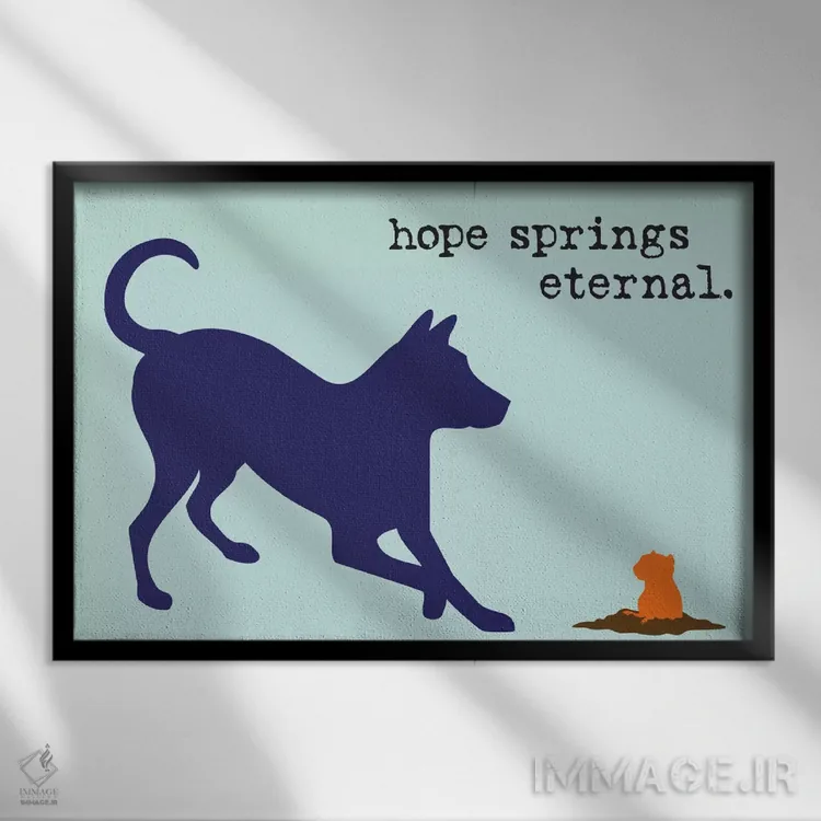 تابلو جوانههای امید اثر داگ ایز گود اند کت ایز گود (برند طراحی) - نمای قابدار مشکی