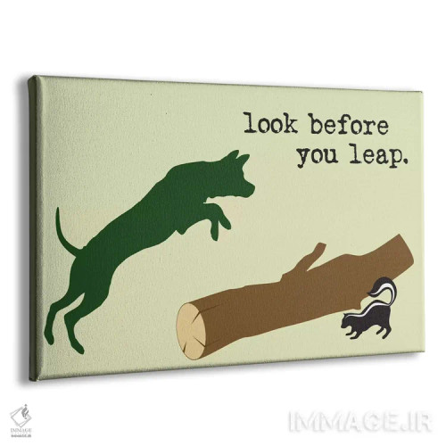 تابلو قبل از نگاه کن اثر داگ ایز گود اند کت ایز گود (برند طراحی) - نمای پرسپکتیو محصول