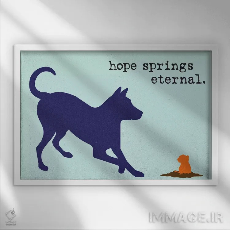 تابلو جوانههای امید اثر داگ ایز گود اند کت ایز گود (برند طراحی) - نمای قابدار سفید