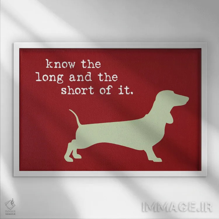 تابلو بلند و کوتاه اثر داگ ایز گود اند کت ایز گود (برند طراحی) - نمای قابدار سفید