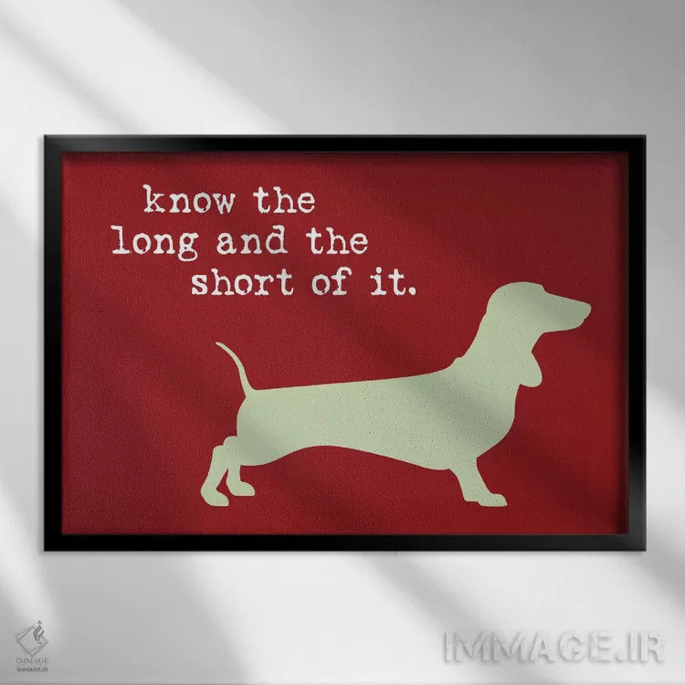 تابلو بلند و کوتاه اثر داگ ایز گود اند کت ایز گود (برند طراحی) - نمای قابدار مشکی