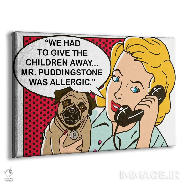 تابلو آقای پاباورگاستون اثر داگ ایز گود اند کت ایز گود (برند طراحی) - نمای پرسپکتیو محصول