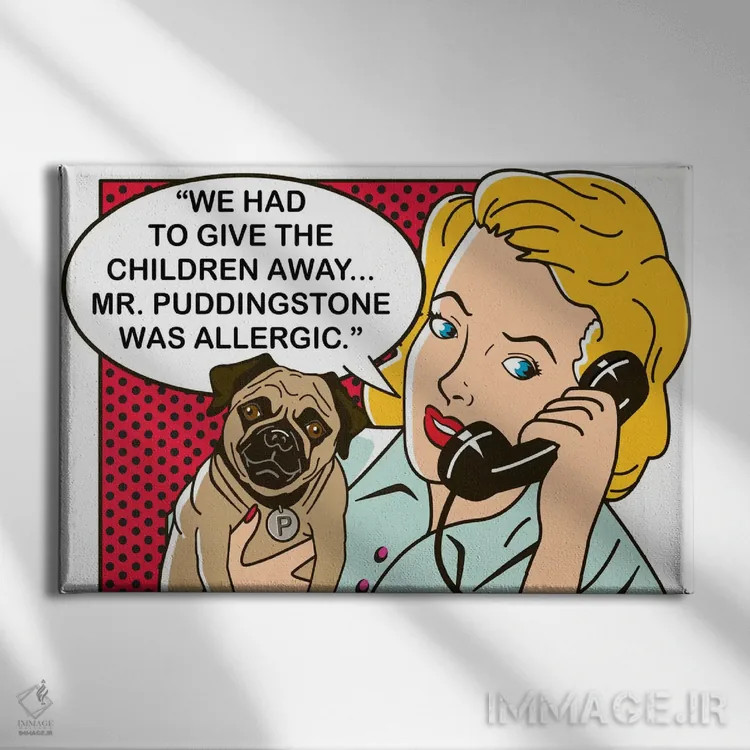 تابلو آقای پاباورگاستون اثر داگ ایز گود اند کت ایز گود (برند طراحی) - نمای روبهرو روی دیوار