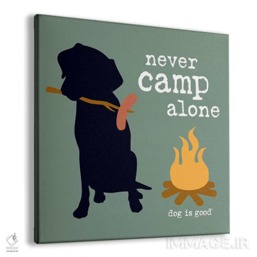تابلو هرگز تنها کمپ نزن I اثر داگ ایز گود اند کت ایز گود (برند طراحی) - نمای پرسپکتیو محصول