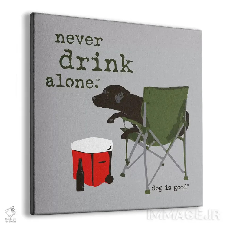 تابلو هرگز تنها ننوش اثر داگ ایز گود اند کت ایز گود (برند طراحی) - نمای پرسپکتیو محصول