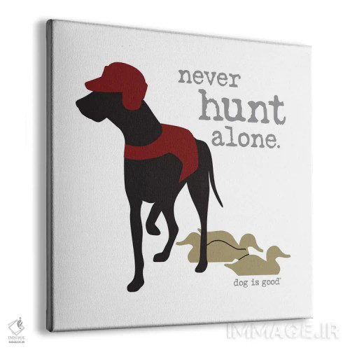 تابلو هرگز تنها شکار نرو اثر داگ ایز گود اند کت ایز گود (برند طراحی) - نمای پرسپکتیو محصول