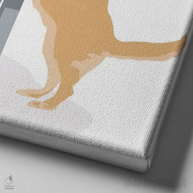 تابلو هرگز تنها غذا نخور اثر داگ ایز گود اند کت ایز گود (برند طراحی) - نمای نزدیک بافت بوم