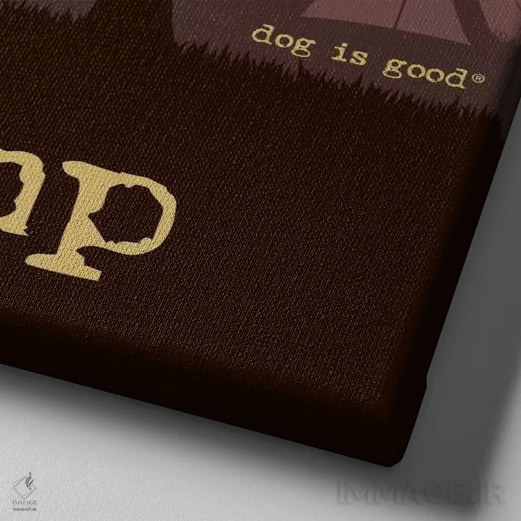 تابلو هرگز تنها کمپ نزن II اثر داگ ایز گود اند کت ایز گود (برند طراحی) - نمای نزدیک بافت بوم