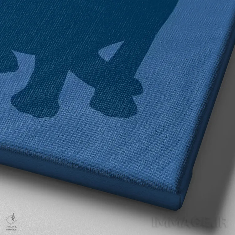 تابلو هرگز تنها ماهی نگیر اثر داگ ایز گود اند کت ایز گود (برند طراحی) - نمای نزدیک بافت بوم