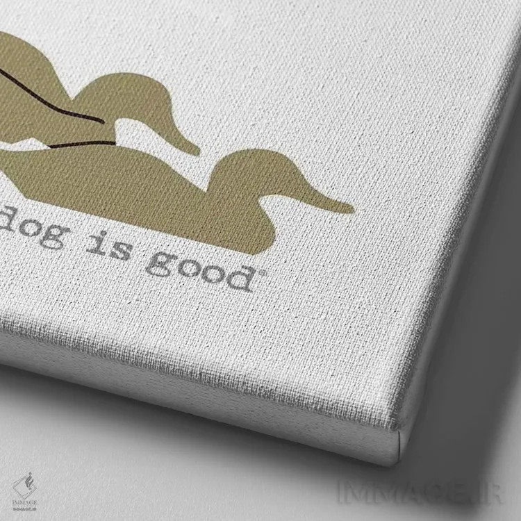 تابلو هرگز تنها شکار نرو اثر داگ ایز گود اند کت ایز گود (برند طراحی) - نمای نزدیک بافت بوم