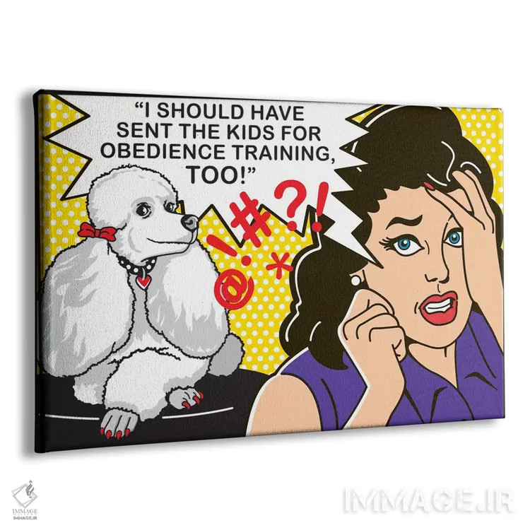 تابلو آموزش فرمانپذیری اثر داگ ایز گود اند کت ایز گود (برند طراحی) - نمای پرسپکتیو محصول