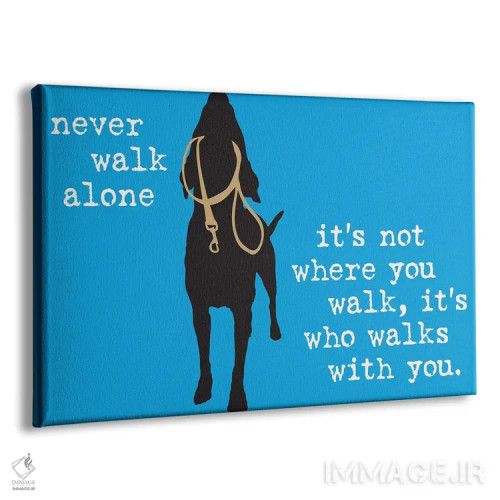 تابلو هرگز تنها قدم نزن I اثر داگ ایز گود اند کت ایز گود (برند طراحی) - نمای پرسپکتیو محصول