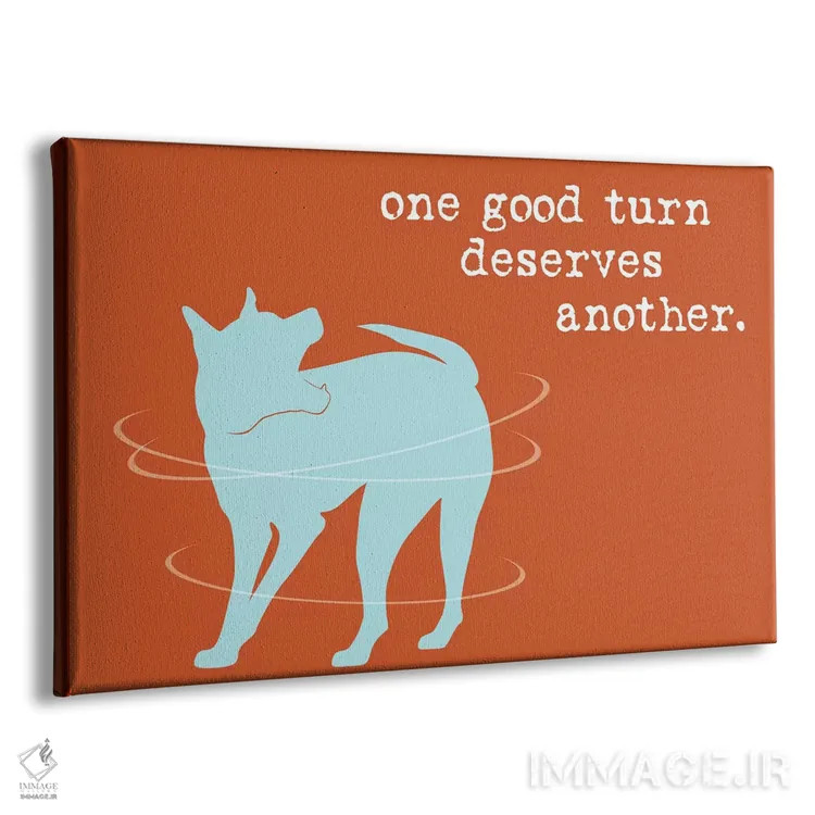 تابلو یک لطف شایسته اثر داگ ایز گود اند کت ایز گود (برند طراحی) - نمای پرسپکتیو محصول