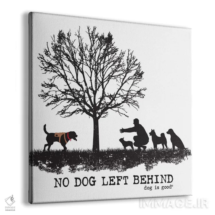 تابلو هیچ سگی جا نمیماند اثر داگ ایز گود اند کت ایز گود (برند طراحی) - نمای پرسپکتیو محصول