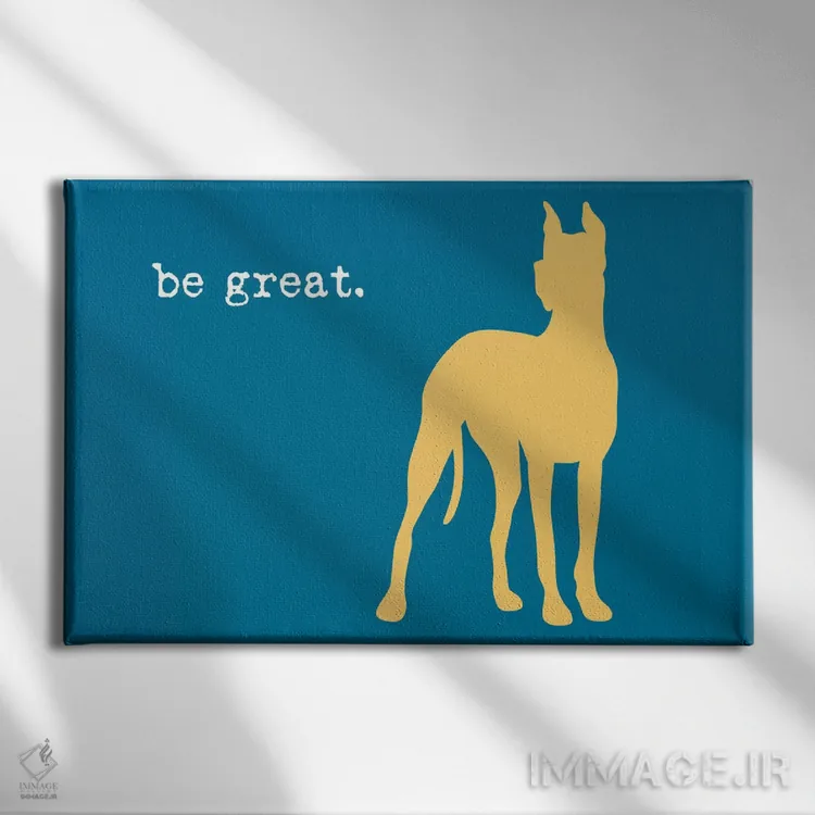 تابلو عالی باش اثر داگ ایز گود اند کت ایز گود (برند طراحی) - نمای روبهرو روی دیوار